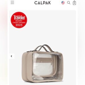 NWT: Calpak Medium Clear Cosmetic Case
